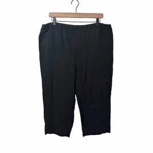 PINEAPPLE MOON Black capri 100% Silk pants size XL